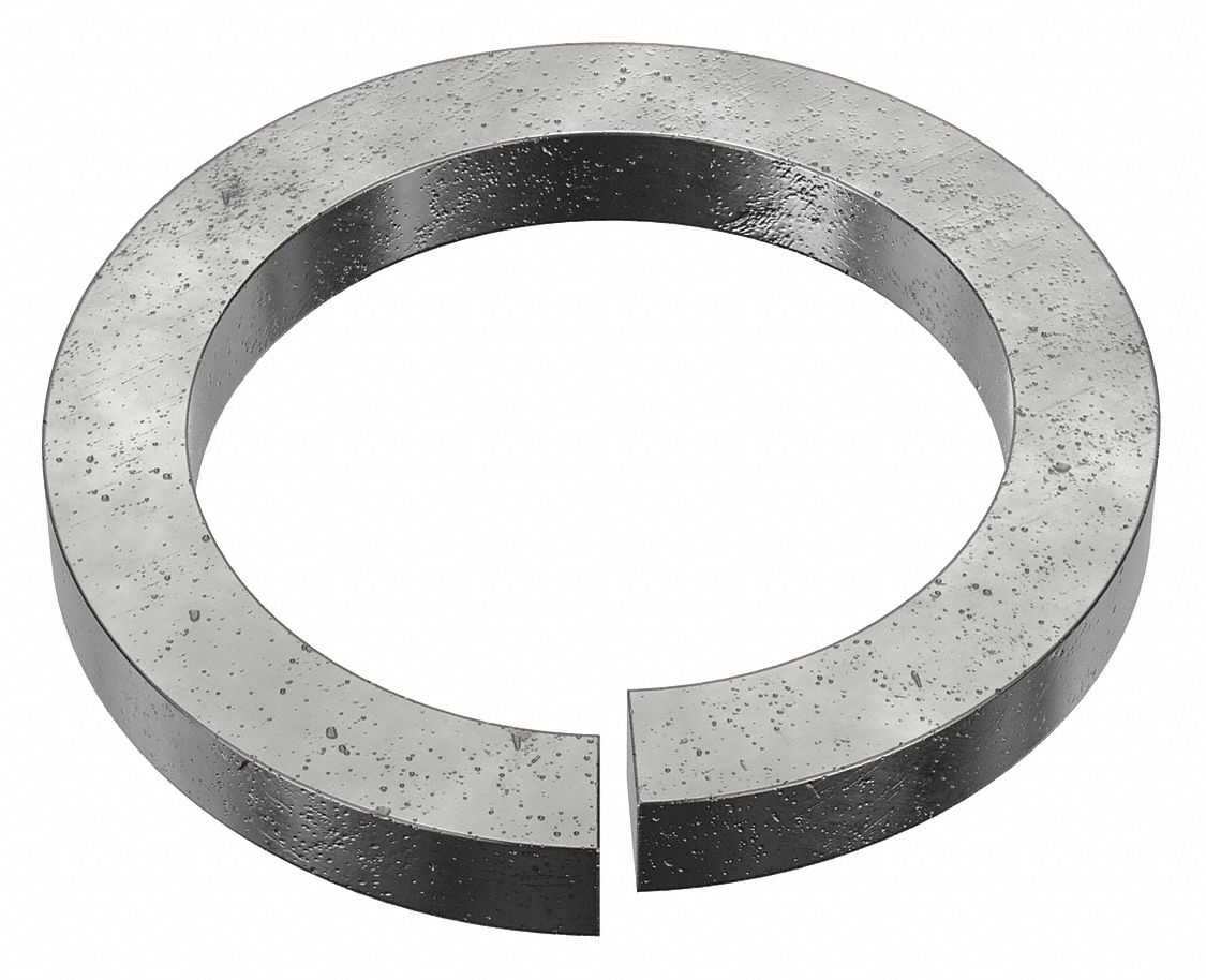 Split Lock Washer: Case Hardened, Black Oxide, Steel, 3 in Screw Sz, 3 3/64 in Max. Inside Dia, 5 PK