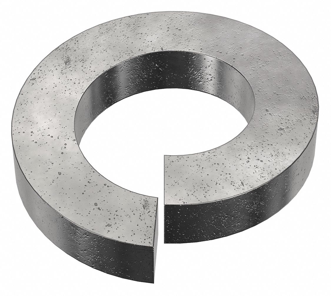 Heavy Split Lock Washer: Case Hardened, Black Oxide, Steel, 3/4 in Screw Sz, Case Hardened, 10 PK