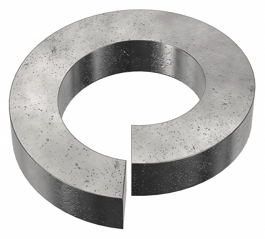 Heavy Split Lock Washer: Case Hardened, Black Oxide, Steel, 1 3/8 in Screw Sz, Case Hardened, 5 PK