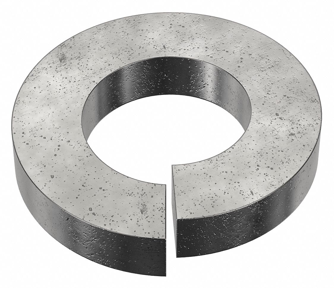 Extra Duty Split Lock Washer: Case Hardened, Black Oxide, Steel, 9/16 in Screw Sz, 25 PK