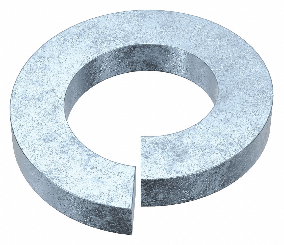 SPLIT LOCK WASHER, FOR SCREW SIZE 9/16 IN, STEEL, ZINC PLATED, 0.141 IN MAX THICK, 25 PK