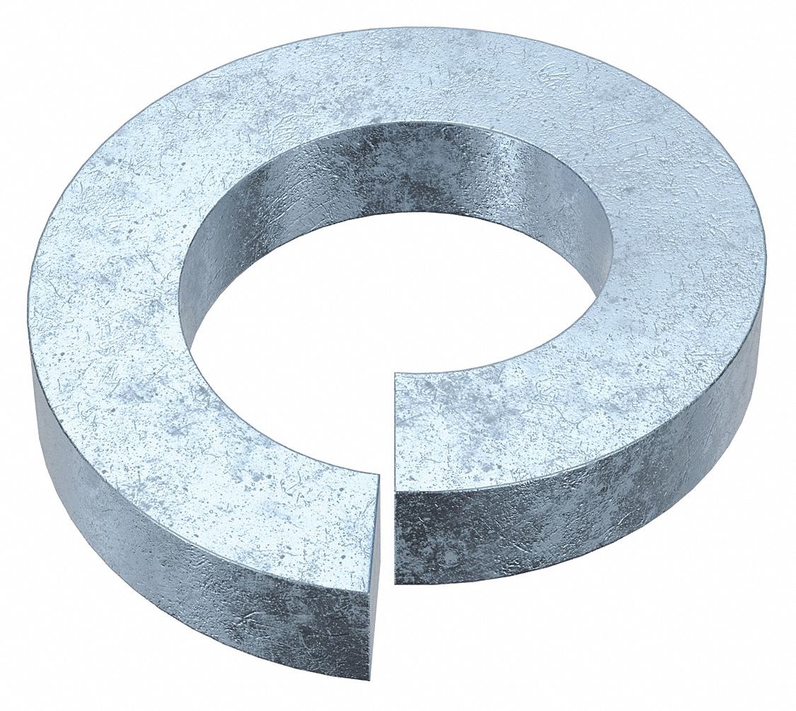 Heavy Split Lock Washer: Case Hardened, Zinc Plated, Steel, 3/4 in Screw Sz, Case Hardened, 10 PK