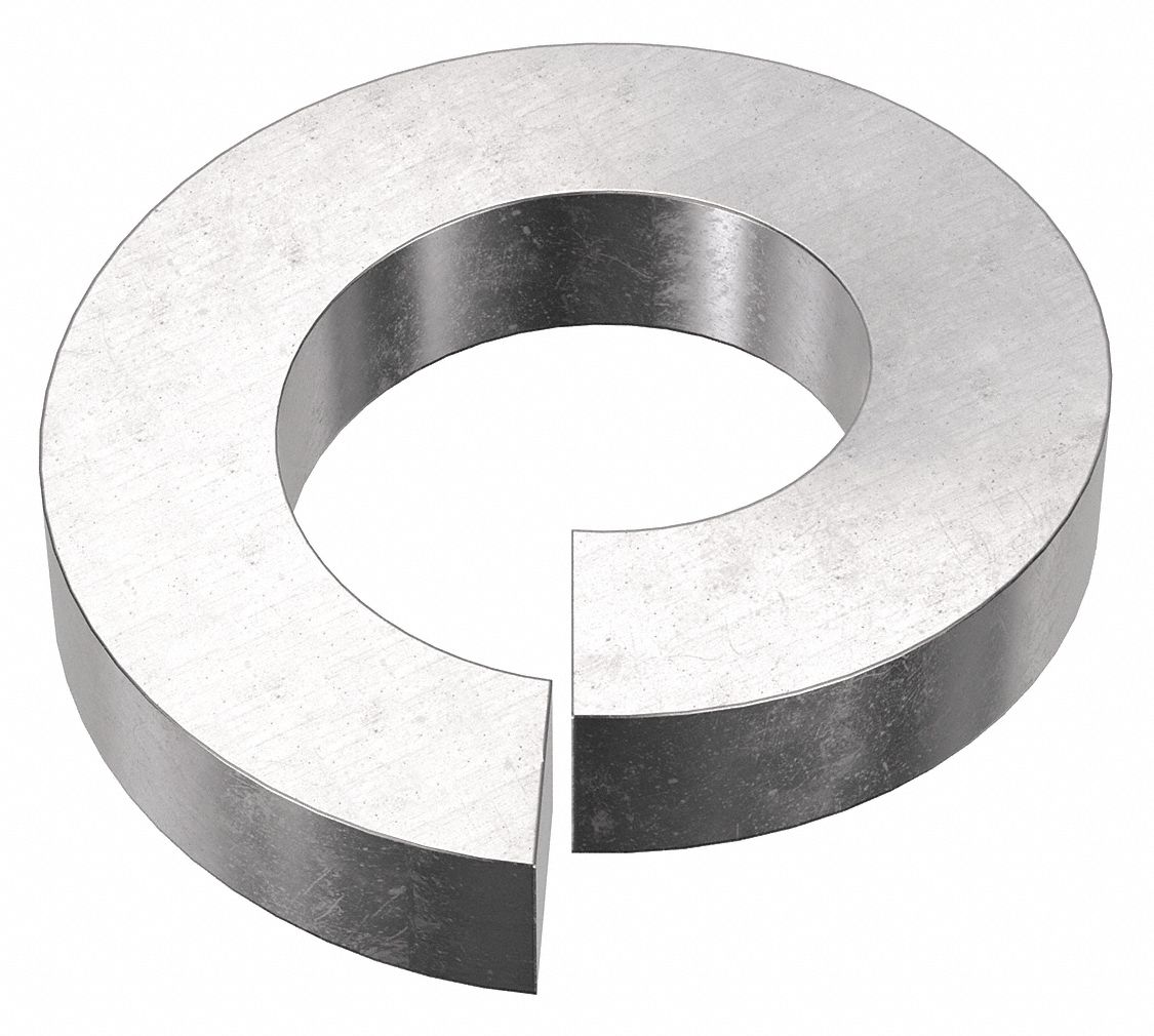 High Collar Split Lock Washer: 18-8, Stainless Steel, M3 Screw Sz, 3.4 mm Max. Inside Dia, 50 PK