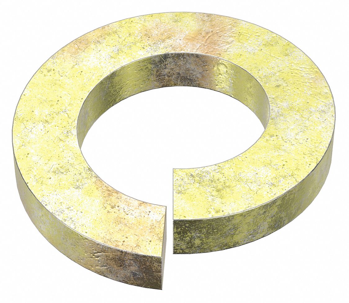 SPLIT LOCK WASHER, FOR SCREW SIZE ¾ IN, STEEL, ZINC YELLOW, 0.753 IN ID, 10 PK