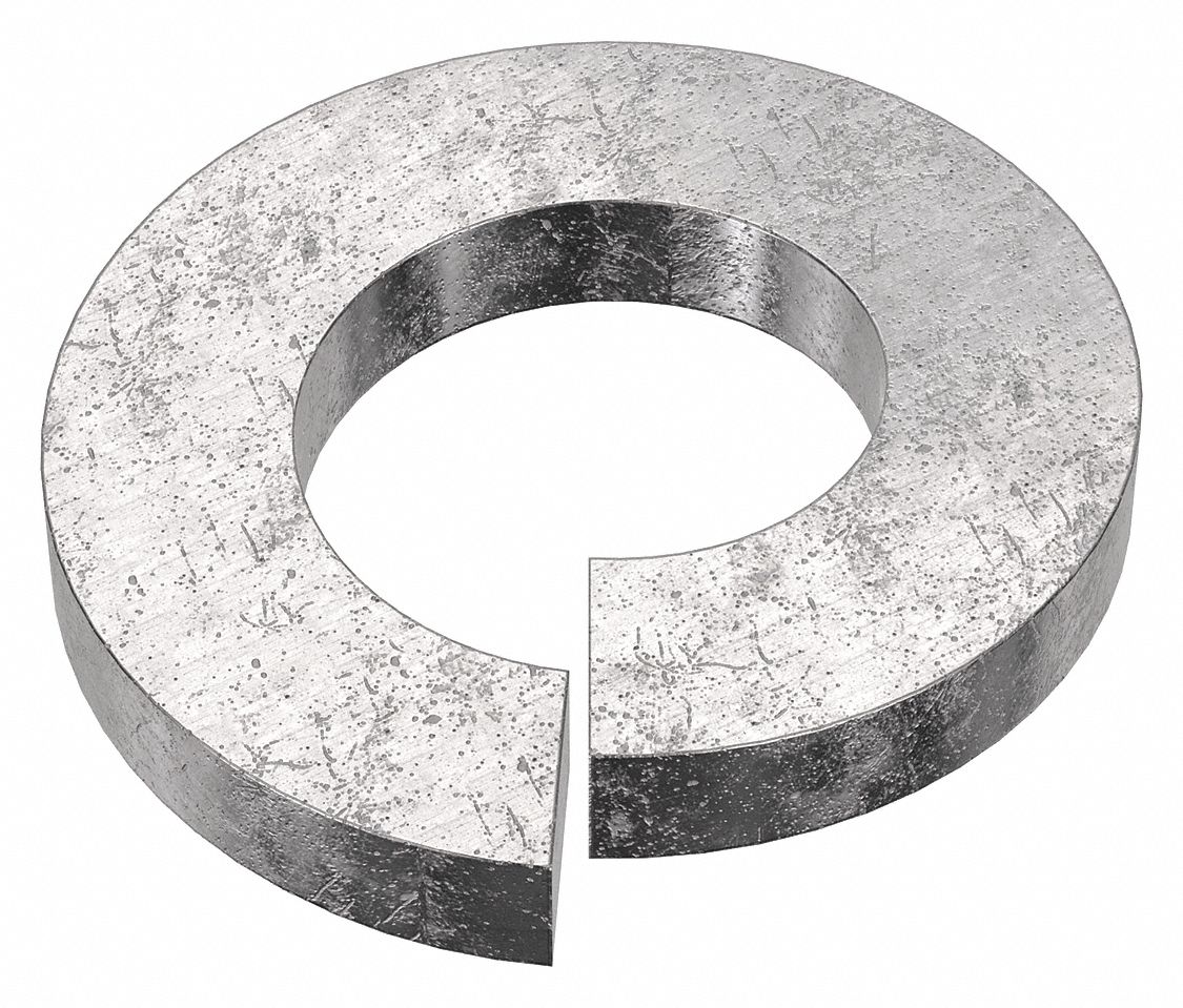 Split Lock Washer: Stainless Steel, #5 Screw Sz, 9/64 in Max. Inside Dia, 1/32 in Max Thick, 50 PK