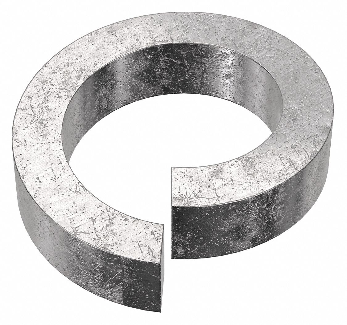 High Collar Split Lock Washer: 18-8, Stainless Steel, 3/8 in Screw Sz, 1/8 in Max Thick, 18-8, 50 PK