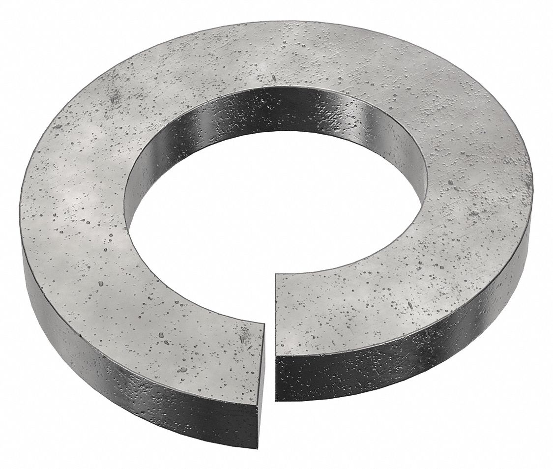 Split Lock Washer: Case Hardened, Black Oxide, Steel, M14 Screw Sz, 14.7 mm Max. Inside Dia, 50 PK