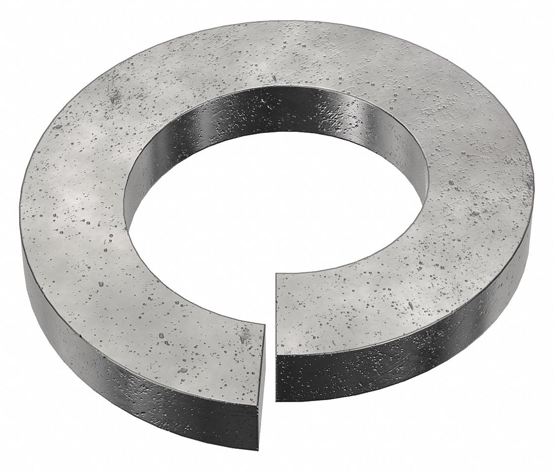 SPLIT LOCK WASHER, FOR SCREW SIZE M16, SPLIT LOCK, STEEL, BLACK OXIDE, 16.2MM ID, 25 PK