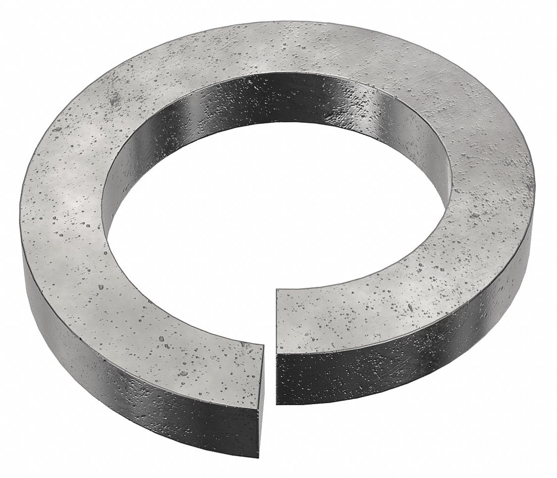 High Collar Split Lock Washer: Case Hardened, Black Oxide, Steel, M12 Screw Sz, Case Hardened, 50 PK