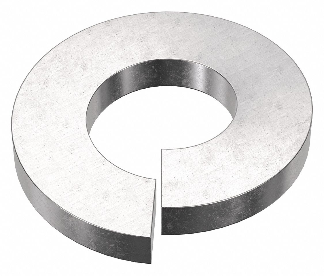 Split Lock Washer: 316, Stainless Steel, M3 Screw Sz, 3.4 mm Max. Inside Dia, 316, 50 PK