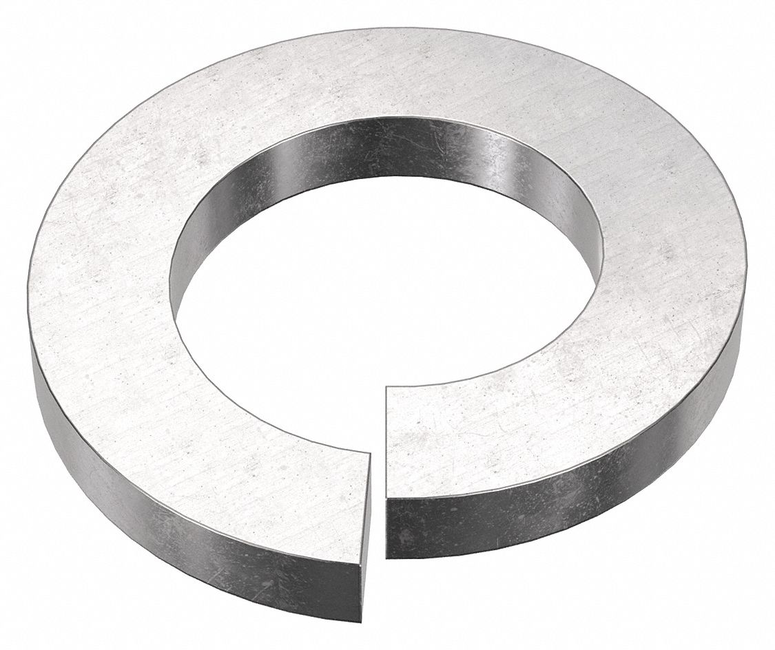 Split Lock Washer: 316, Stainless Steel, M20 Screw Sz, 21.2 mm Max. Inside Dia, 4 mm Max Thick, 5 PK