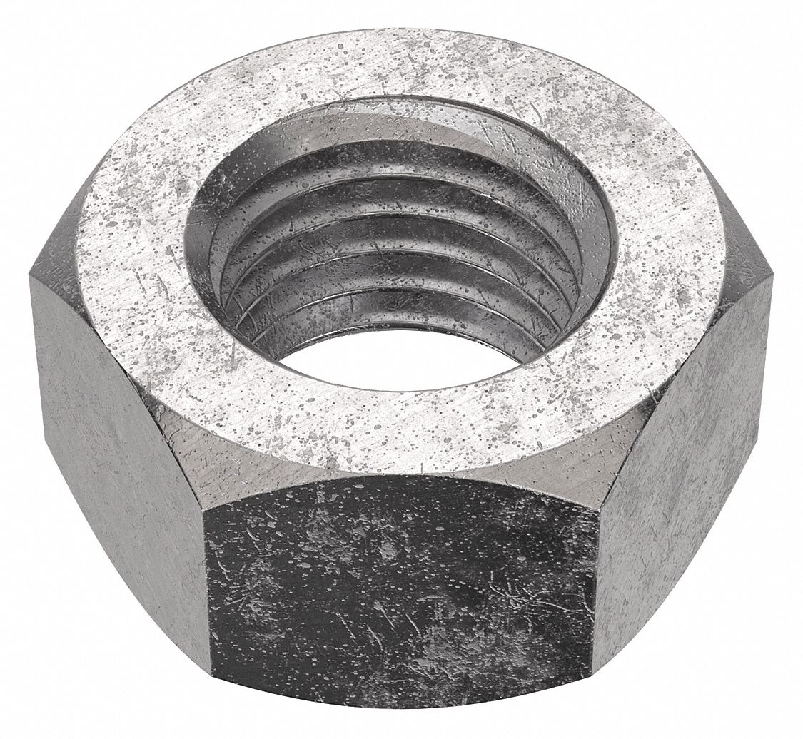 HEX NUT, M24-3.00 THREAD, 36MM HEX W, 19MM HEX H, 18-8 STAINLESS STEEL, PLAIN FINISH, 5 PK