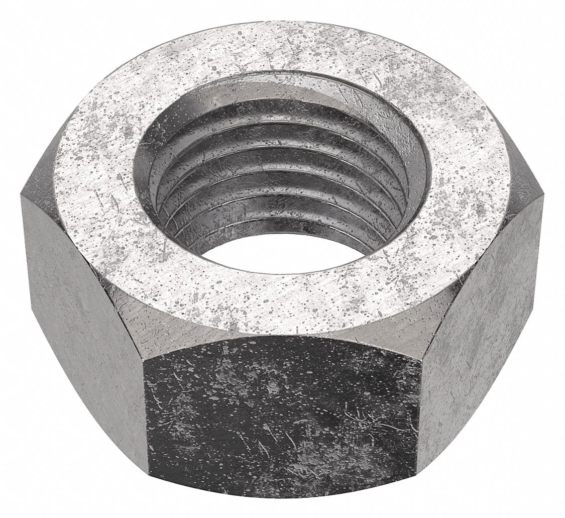Hex Nut: Std Hex, M30x3.50 Thread, 46 mm Hex Wd, 24 mm Hex Ht, Stainless Steel, 316, Plain, 2 PK