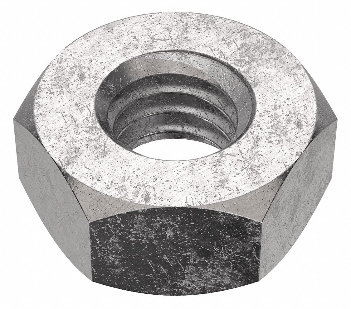 Hex Nut: Std Hex, M4x0.70 Thread, 7 mm Hex Wd, 3.2 mm Hex Ht, Stainless Steel, 18-8, Plain, 50 PK