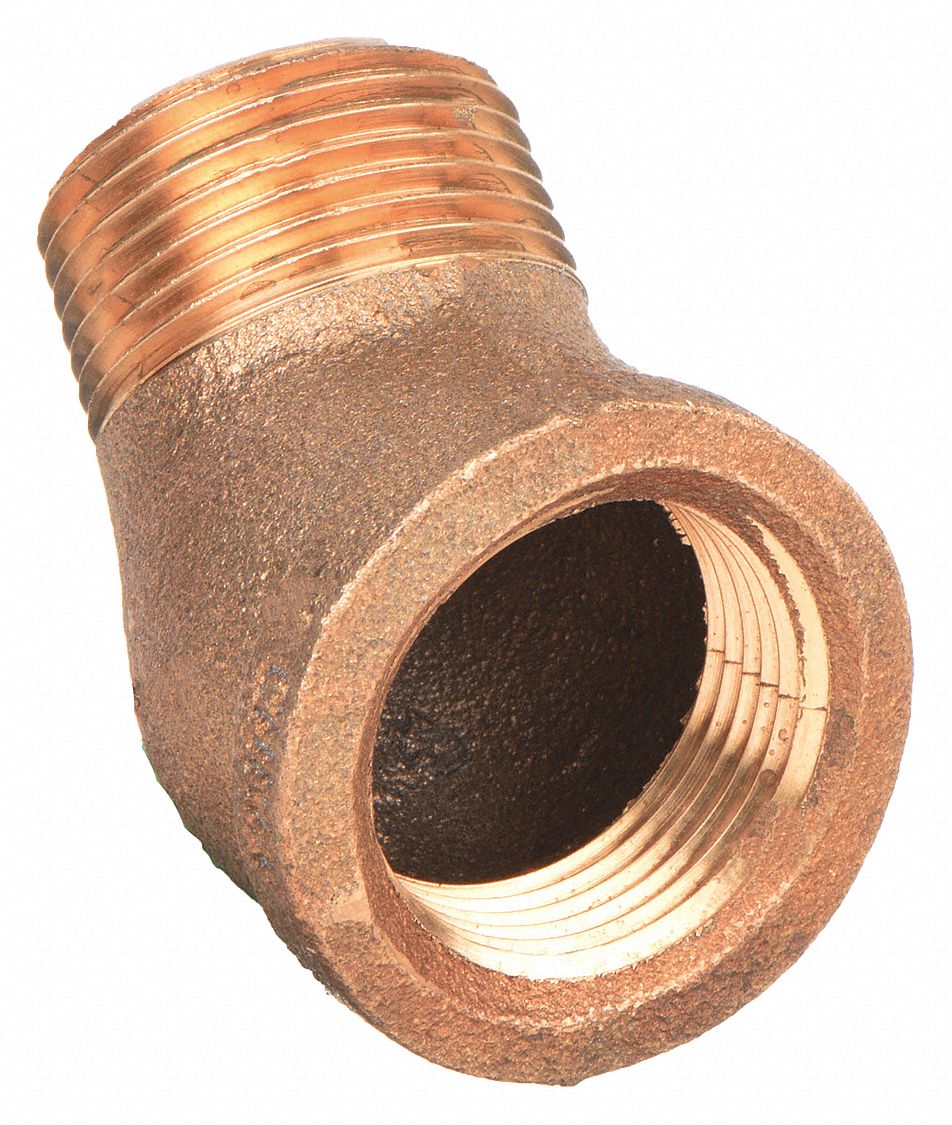 Brass, 1/2 in x 1/2 in Fitting Pipe Size, 45° Street Elbow