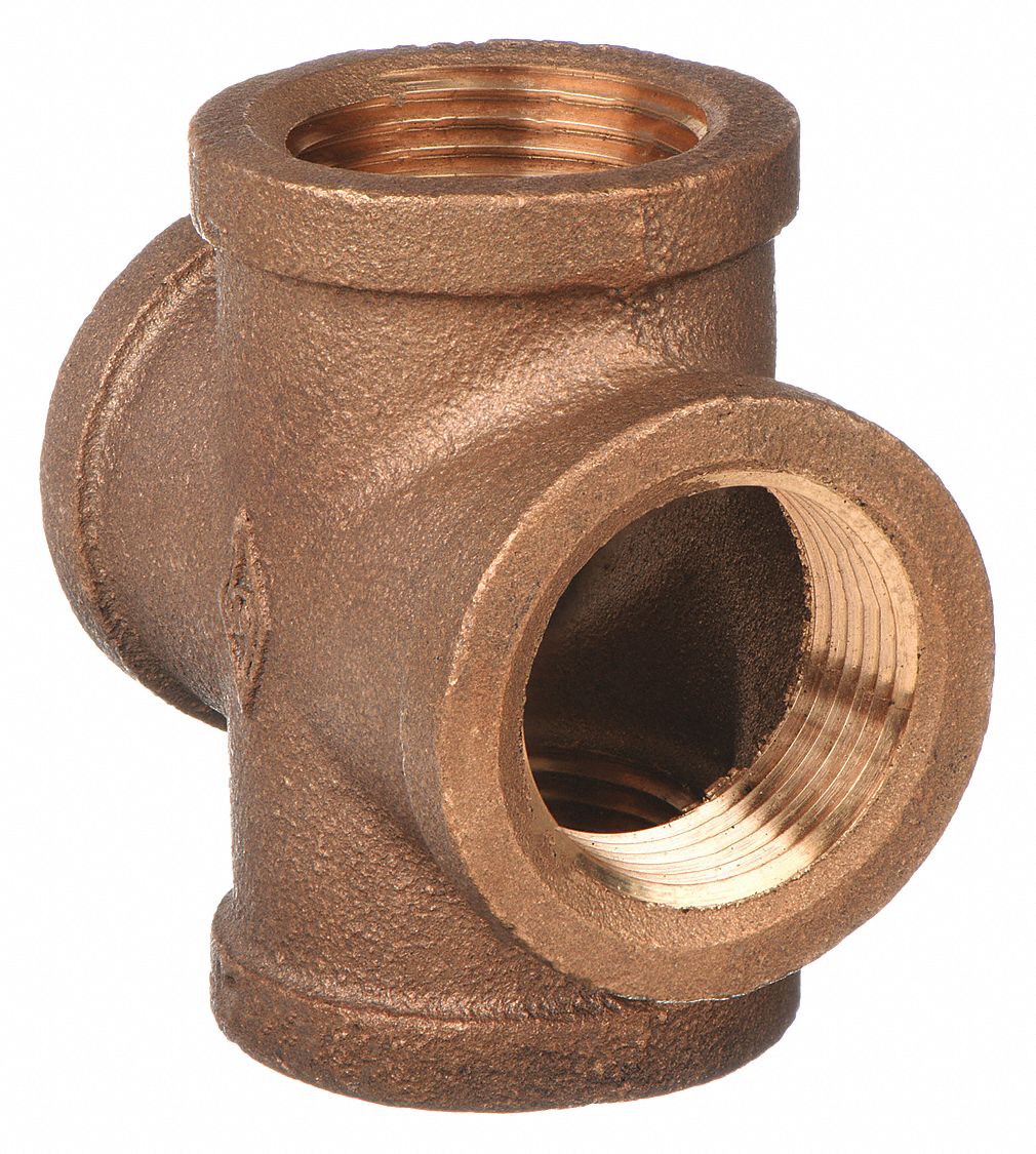 CROSS: BRASS, ¾ IN X ¾ IN X ¾ IN X ¾ IN FITTING PIPE SIZE, CLASS 125