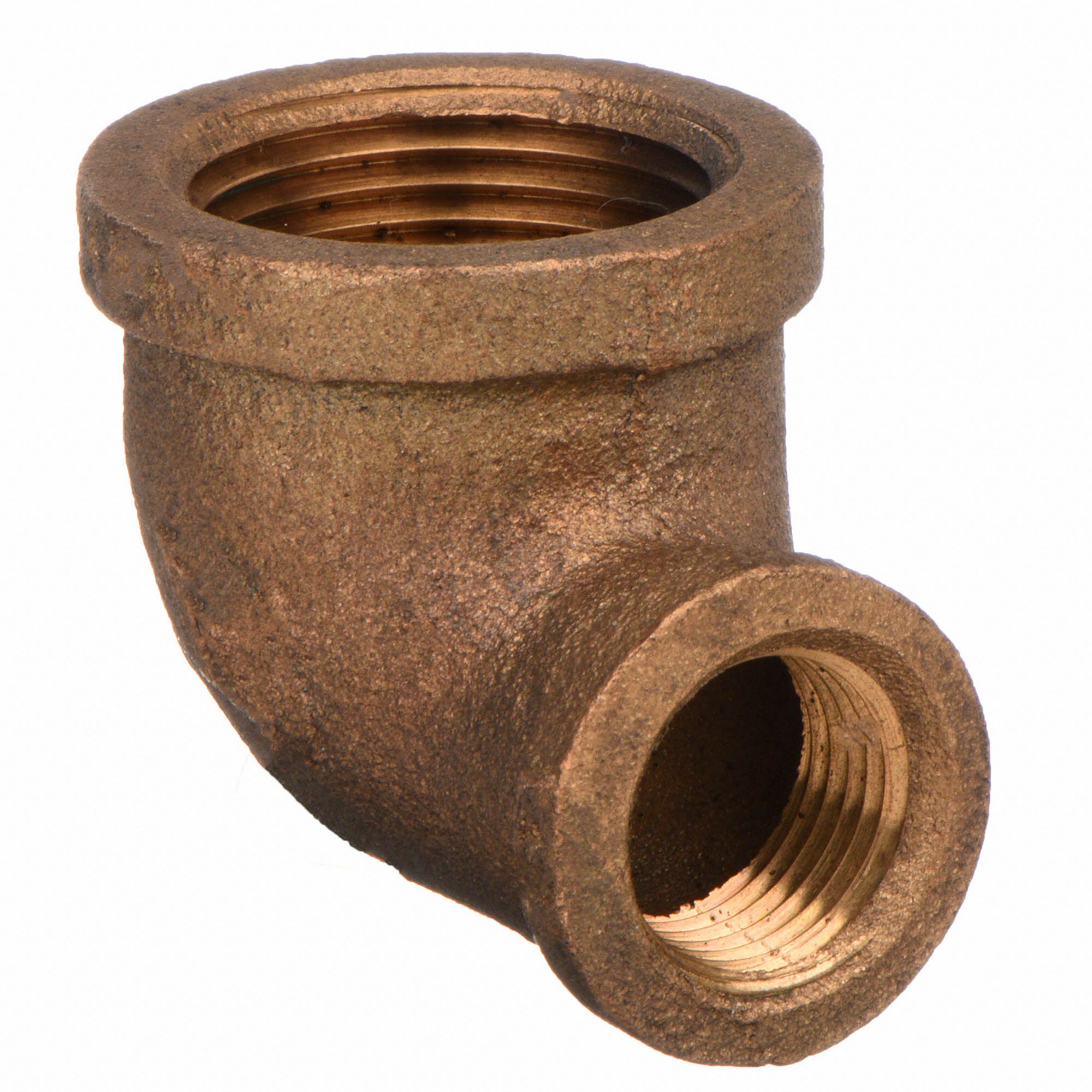 GRAINGER APPROVED Brass Reducing Elbow, FNPT, 1/2 in x 3/8 in Pipe Size