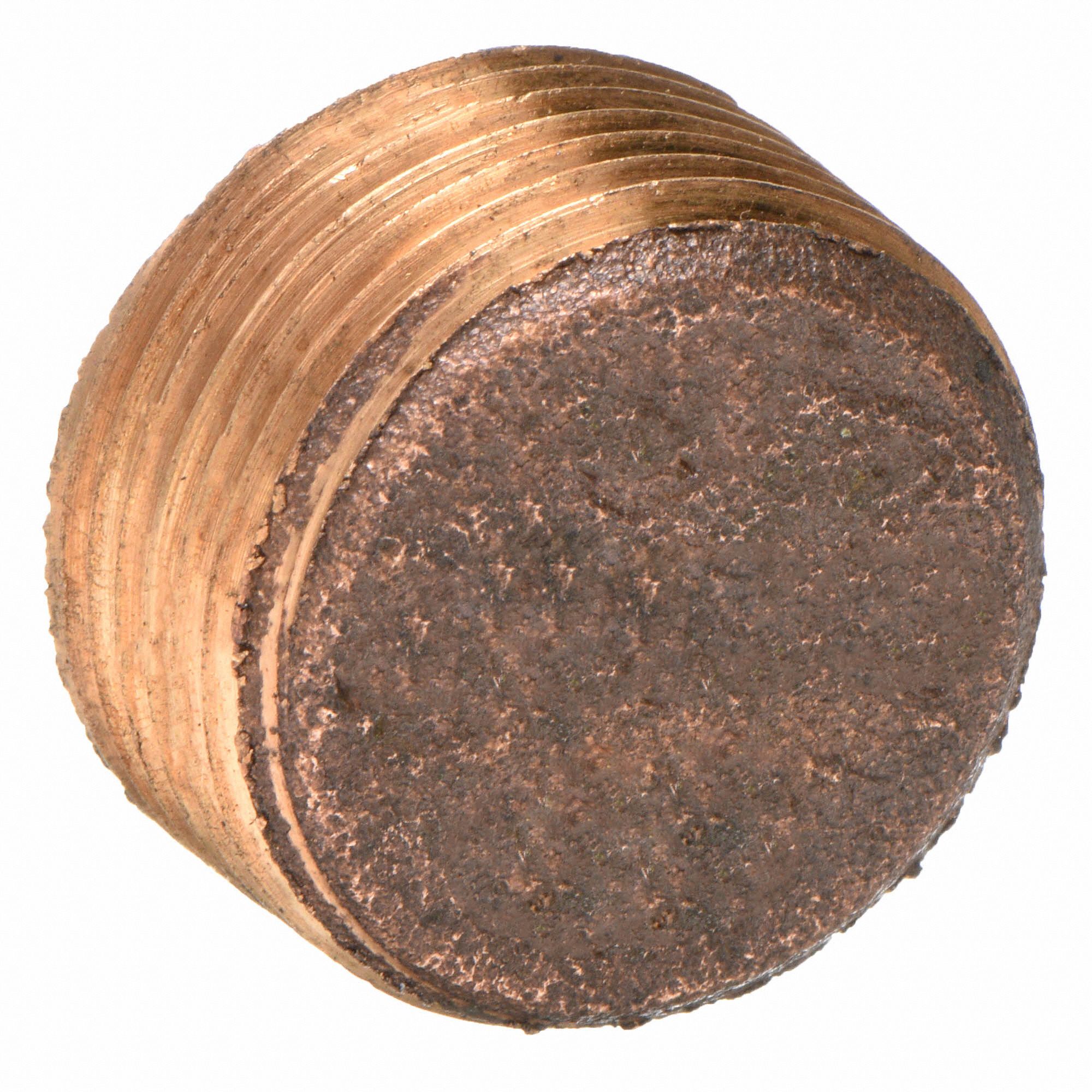 GRAINGER APPROVED Brass Countersink Plug, MNPT, 2 in Pipe Size, 1 EA