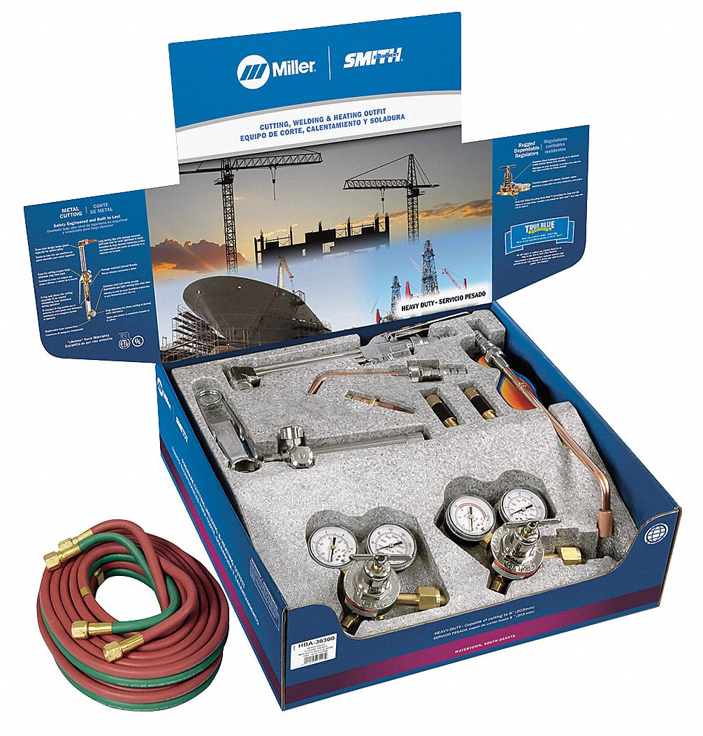 HEAVY DUTY COMBINATION TORCH TOOLBOX OUTFIT, ACETYLENE, CGA 300
