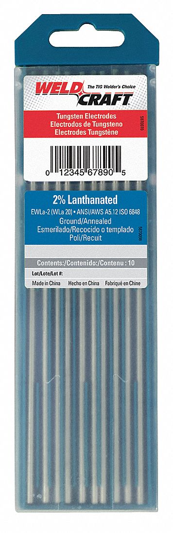 22UM19 - Tungsten Electrode .040 In D 7 In L PK10