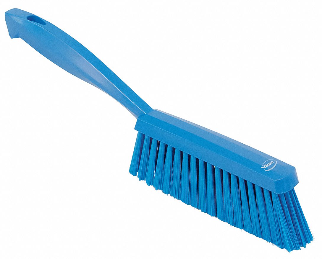 BENCH BRUSH, SOFT, POLYESTER BRISTLE, 6¾ IN HANDLE L, 7 IN BRUSH L, BLUE