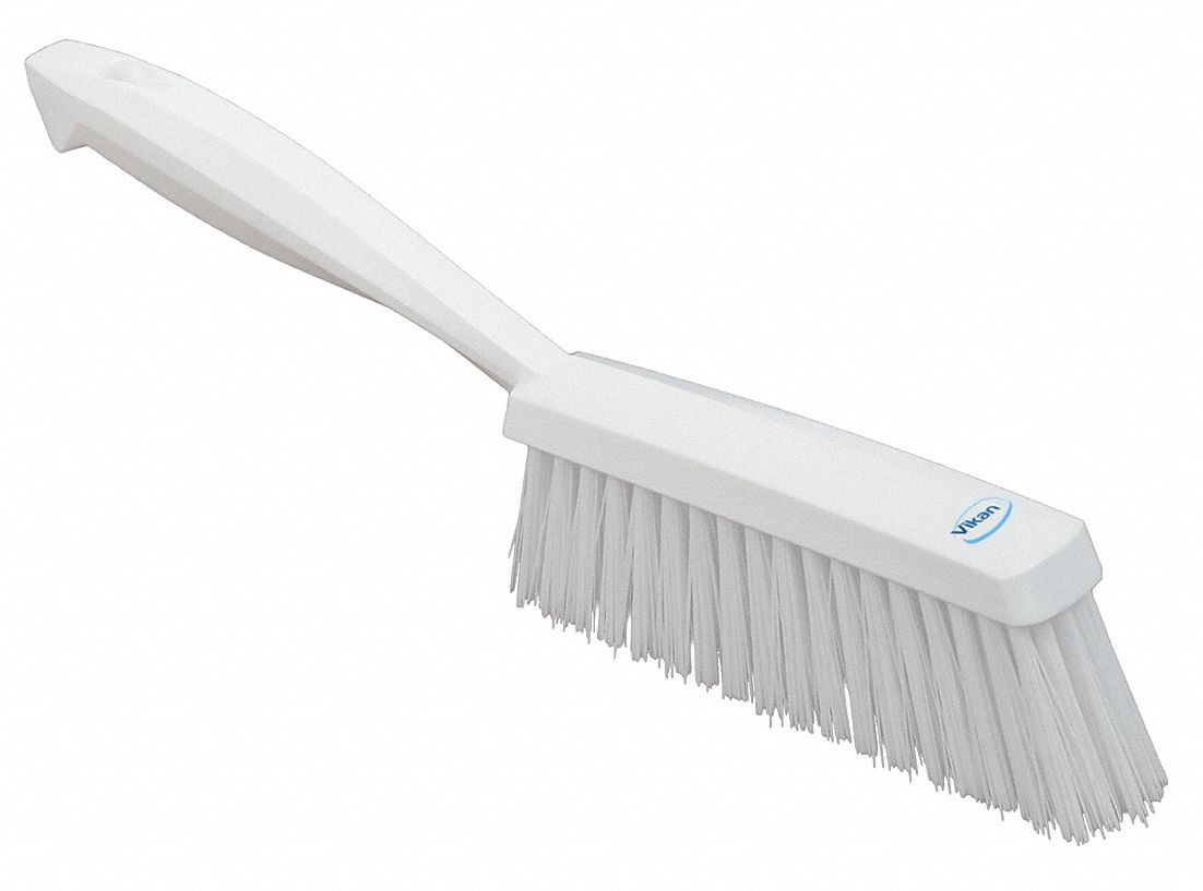 BENCH BRUSH, SOFT, POLYESTER BRISTLE, 6¾ IN HANDLE L, 7 IN BRUSH L, WHITE