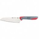 5 in Food Processing Santoku Knife, Gray/Red