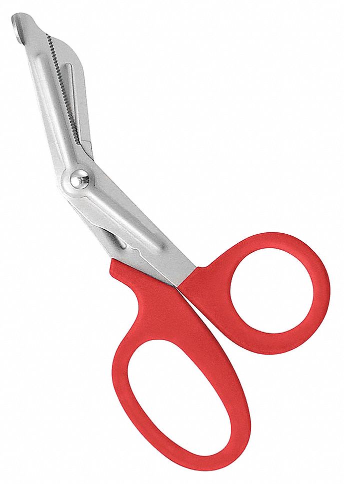 Adapted scissors: What device will help my father use the household scissors  more easily?