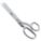 SHEARS, RIGHT-HAND, 8 IN OVERALL L, STRAIGHT, STEEL, POINTED, SILVER, OFFSET HANDLE