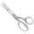 SHEARS, RIGHT-HAND, 6 IN OVERALL L, STRAIGHT, STEEL, POINTED, SILVER, OFFSET HANDLE