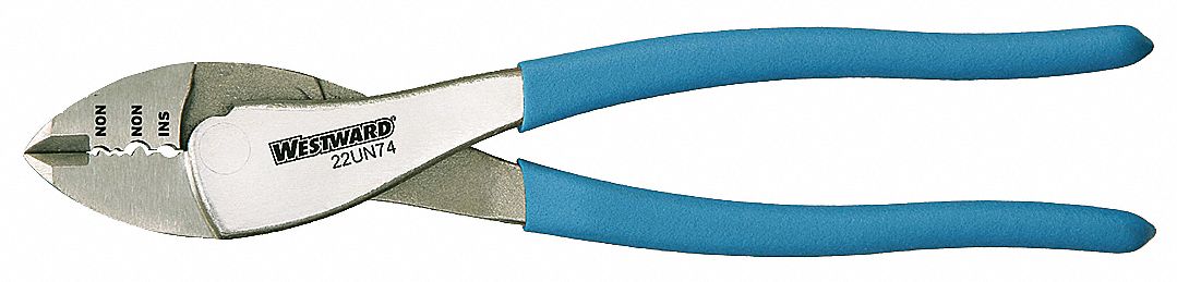 Crimper: 10 AWG/12 AWG/14 AWG/16 AWG/18 AWG/20 AWG/22 AWG, 9 1/2 in Overall Lg, Manual