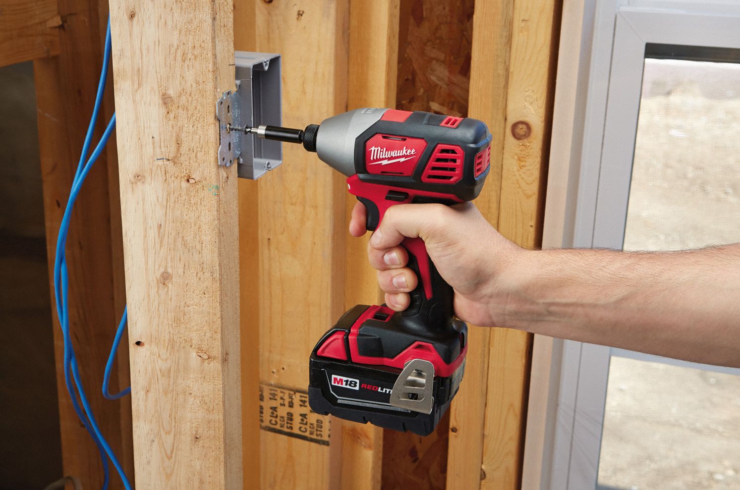 MILWAUKEE Cordless, Impact Driver, 1/4 in Hex, 18V DC, 1,500 inlb Max