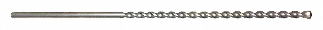 ROUND HAMMER DRILL, ⅞ IN DRILL BIT SIZE, 4 IN MAX DRILLING DEPTH, 36 IN L