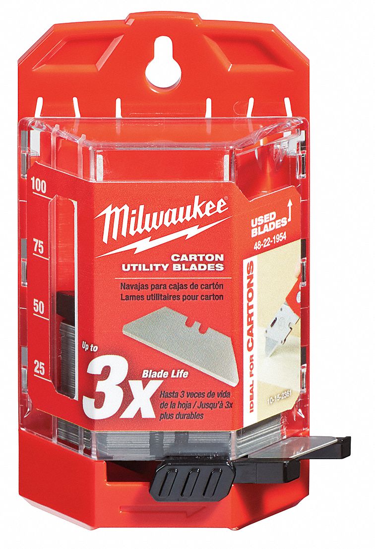 2-Point Utility Blade, 3/4" W,  PK50