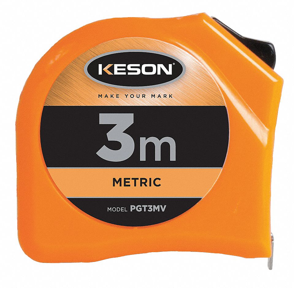 Keson Tape Measure 3 M Blade Lg 16 Mm Blade Wd Mm Cm Closed Abs Plastic Steel 22uy55 Pgt3mv Grainger