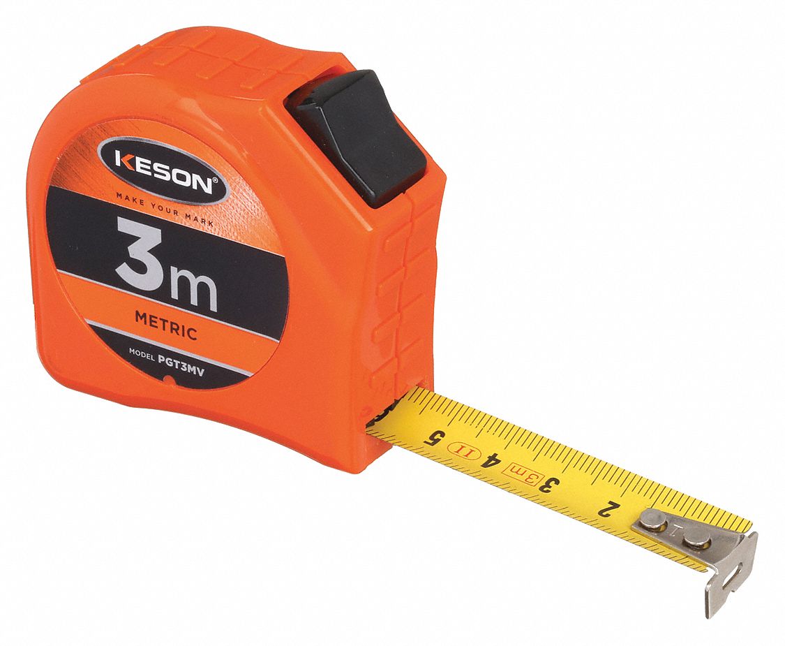 KESON, Metric, Nonmagnetic Single Hook Tip, Tape Measure - 22UY55