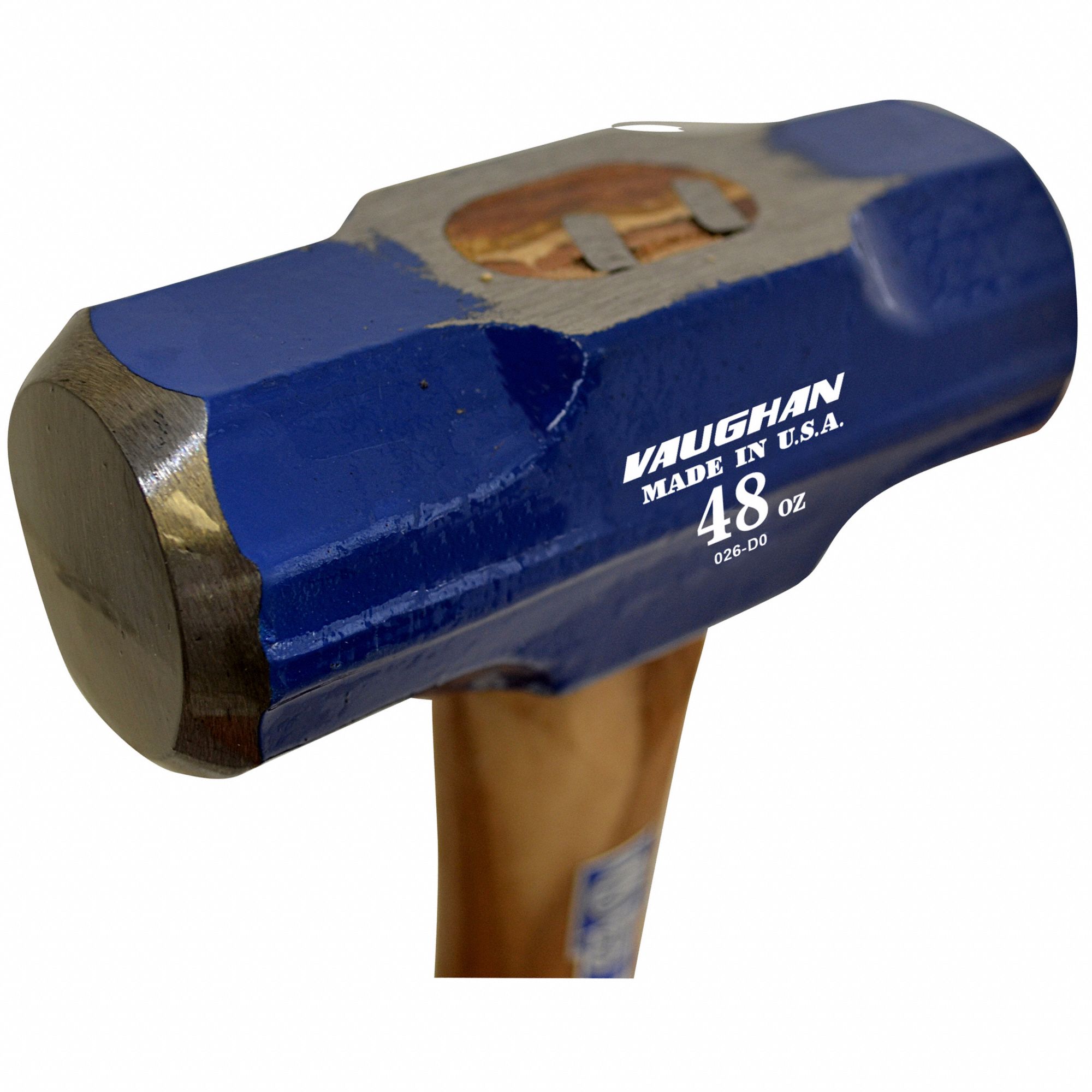 VAUGHAN Steel Engineering Hammer Wood Handle, 3 lb Head Wt, 1 1/2 in Dia, 16 in Overall Lg