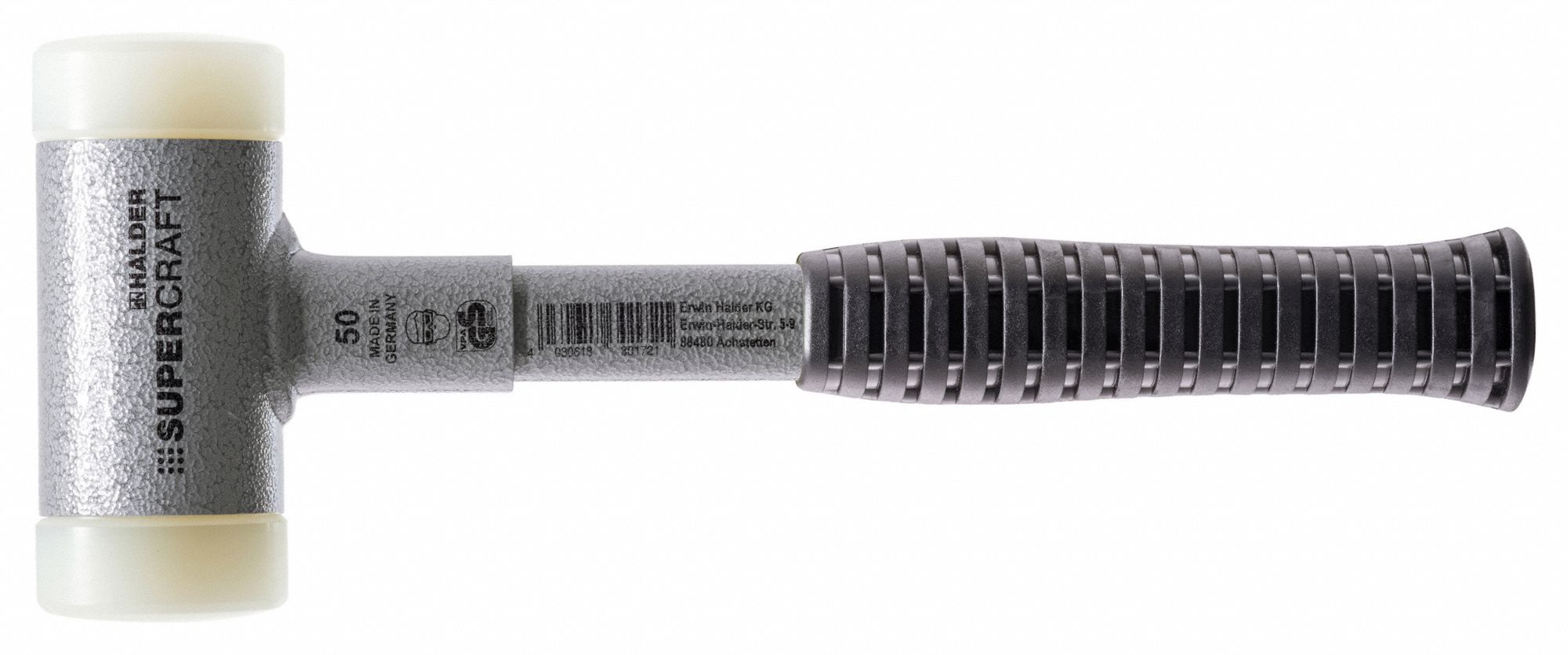 HALDER SUPERCRAFT Dead Blow Hammer Steel Handle, Textured Grip, 11 oz