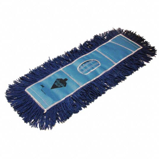 TOUGH GUY Dust Mop Cotton/Synthetic, 24 in Lg, Launderable, 5 in Dp
