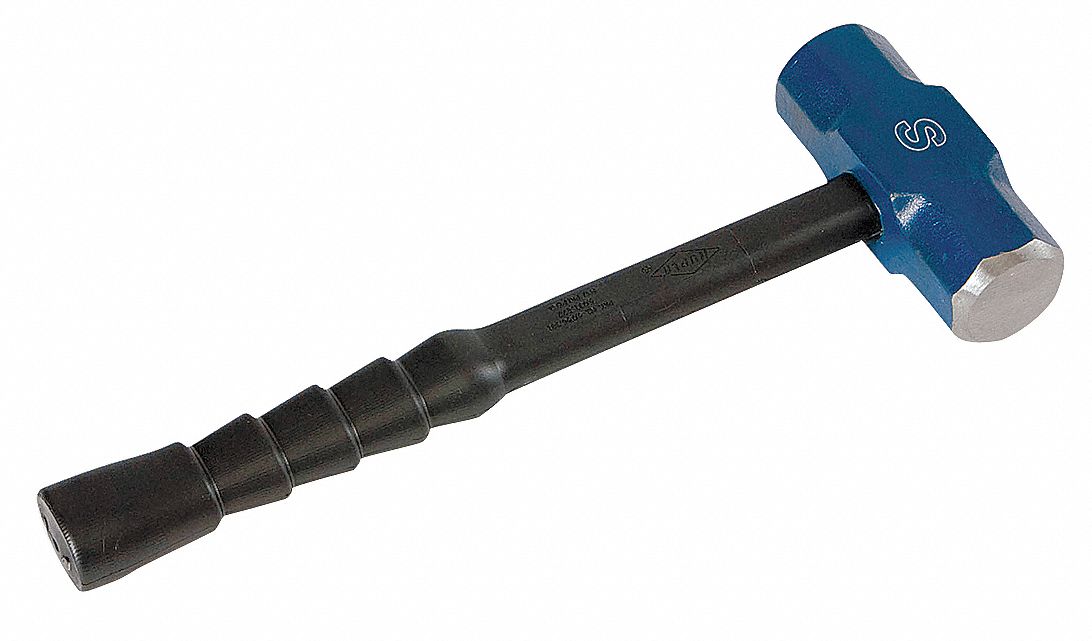 NUPLA Double Face Sledge Hammer, 8 lb Head Weight, 2 1/2 in Head Width, 16 in Overall Length