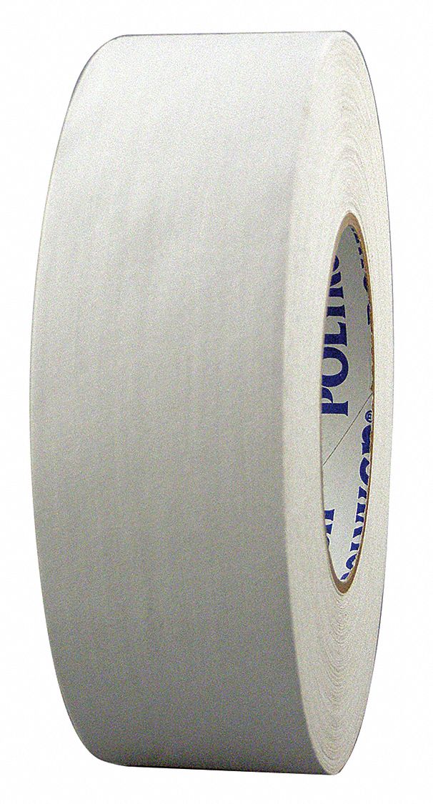 GAFFER'S TAPE, WHITE, 1⅞ IN X 54 YD, 11.5 MIL, VINYL COATED CLOTH BACK, RUBBER ADHESIVE