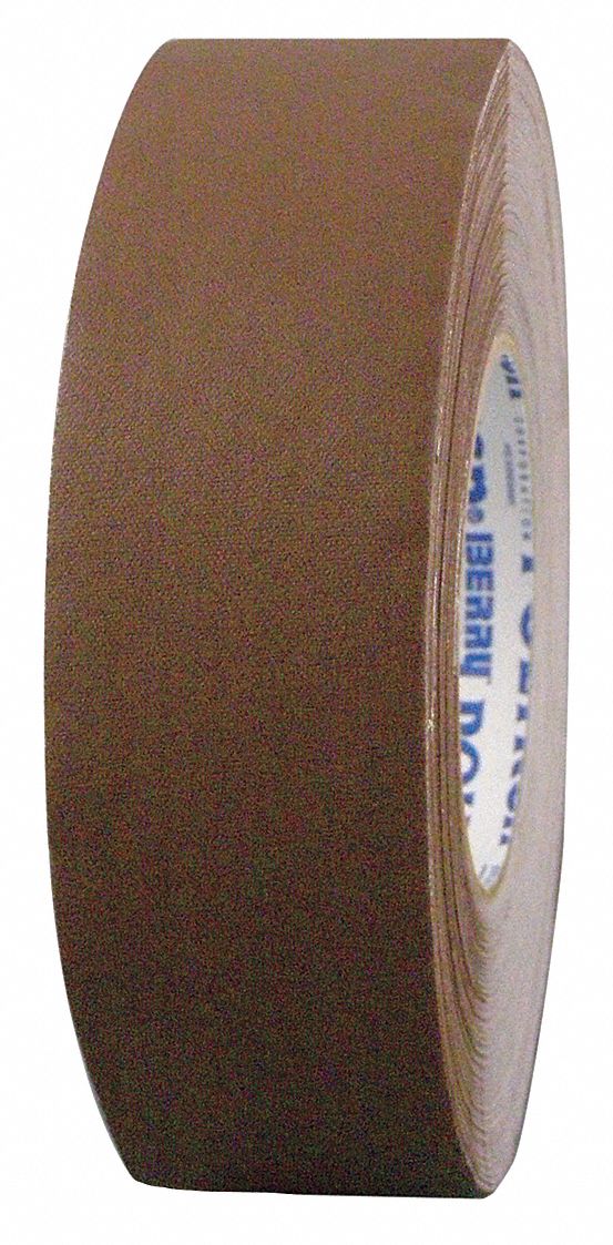 GAFFER'S TAPE, BROWN, 2 13/16 IN X 54 YD, 11.5 MIL, VINYL COATED CLOTH BACK, RUBBER ADHESIVE