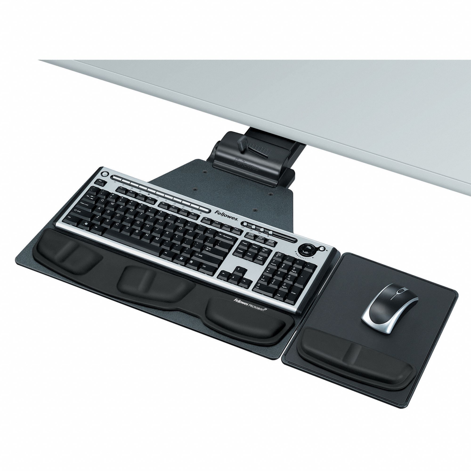 FELLOWES, 5 3/4 in Ht, 21 1/4 in Lg, Keyboard Tray 22W7878035901