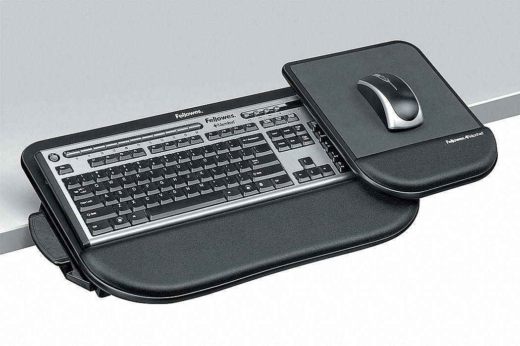 FELLOWES Keyboard Manager w/Confort Glide, Black 22W8038060201