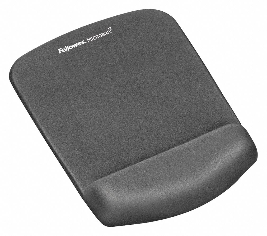 FELLOWES, Std, Graphite, Mouspad w/Wrist Support 22W8999252201