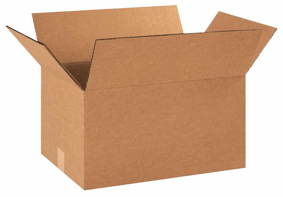 GRAINGER APPROVED Shipping Box, Heavy Duty, Double Wall, 16x12x10 in