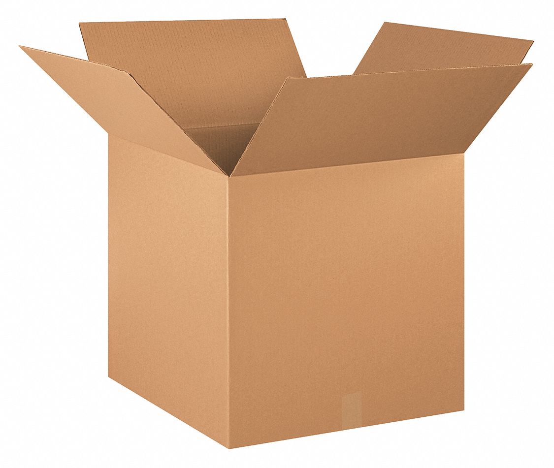GRAINGER APPROVED Shipping Box, Cube, Single Wall, 21x21x21 in Inside A Shipping Box Is In The Shape Of A Cube