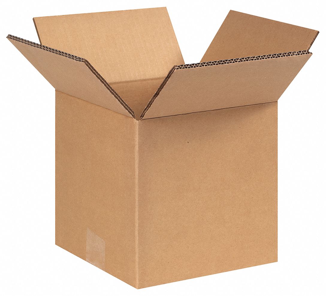 GRAINGER APPROVED Shipping Box, Cube, Heavy Duty, Double Wall, 8x8x8 in ...