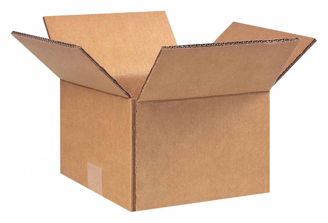 GRAINGER APPROVED Shipping Box, Heavy Duty, Double Wall, 9x9x6 1/2 in ...