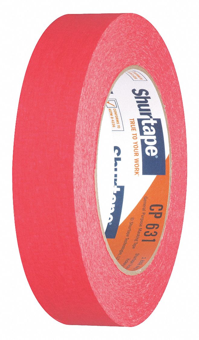 MASKING TAPE, 15/16 IN X 60 YARD, 4.9 MIL THICK, INDOOR, RUBBER ADHESIVE, 36 PK